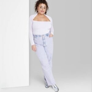 Wild Fable NWT 90s relaxed straight Leg jean Size 16  Lilac Tint